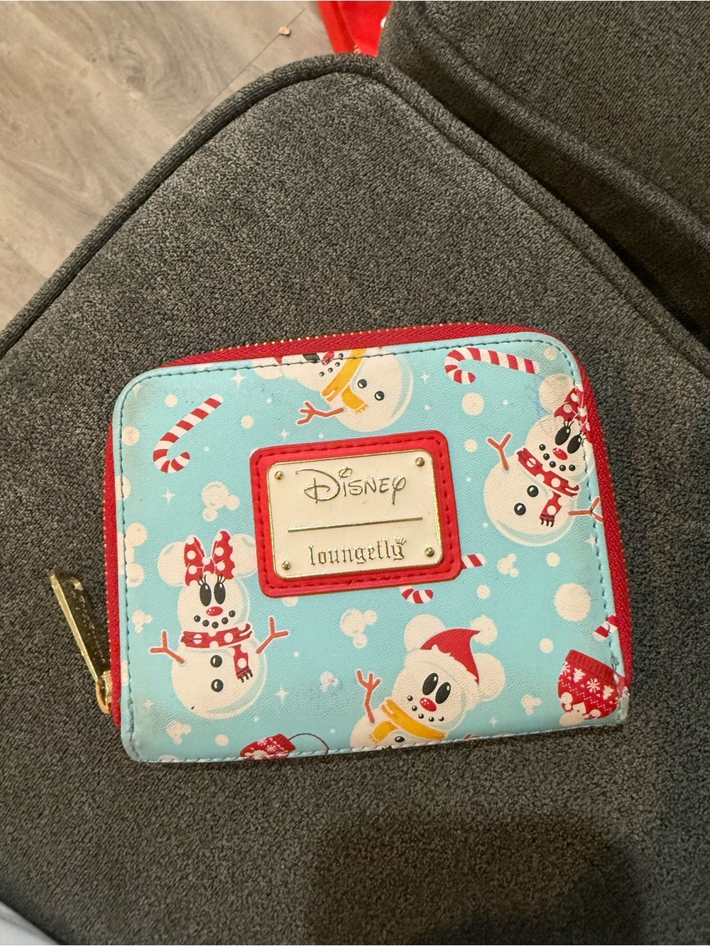 Loungefly Christmas Mickey Snowman Wallet - Gently used gentle signs of wear
